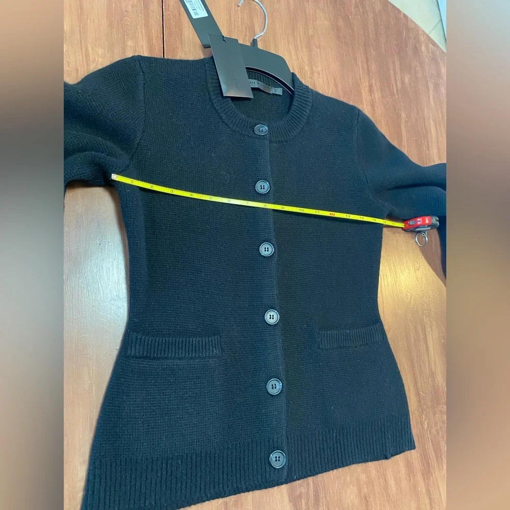 NWT Jenni Kayne Black Wool Cashmere Cooper Cardigan Size XS - Picture 8 of 12